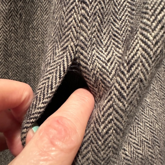 American Eagle Herringbone Button Front Jacket Wool Blend Women Sz XL - Picture 9 of 9